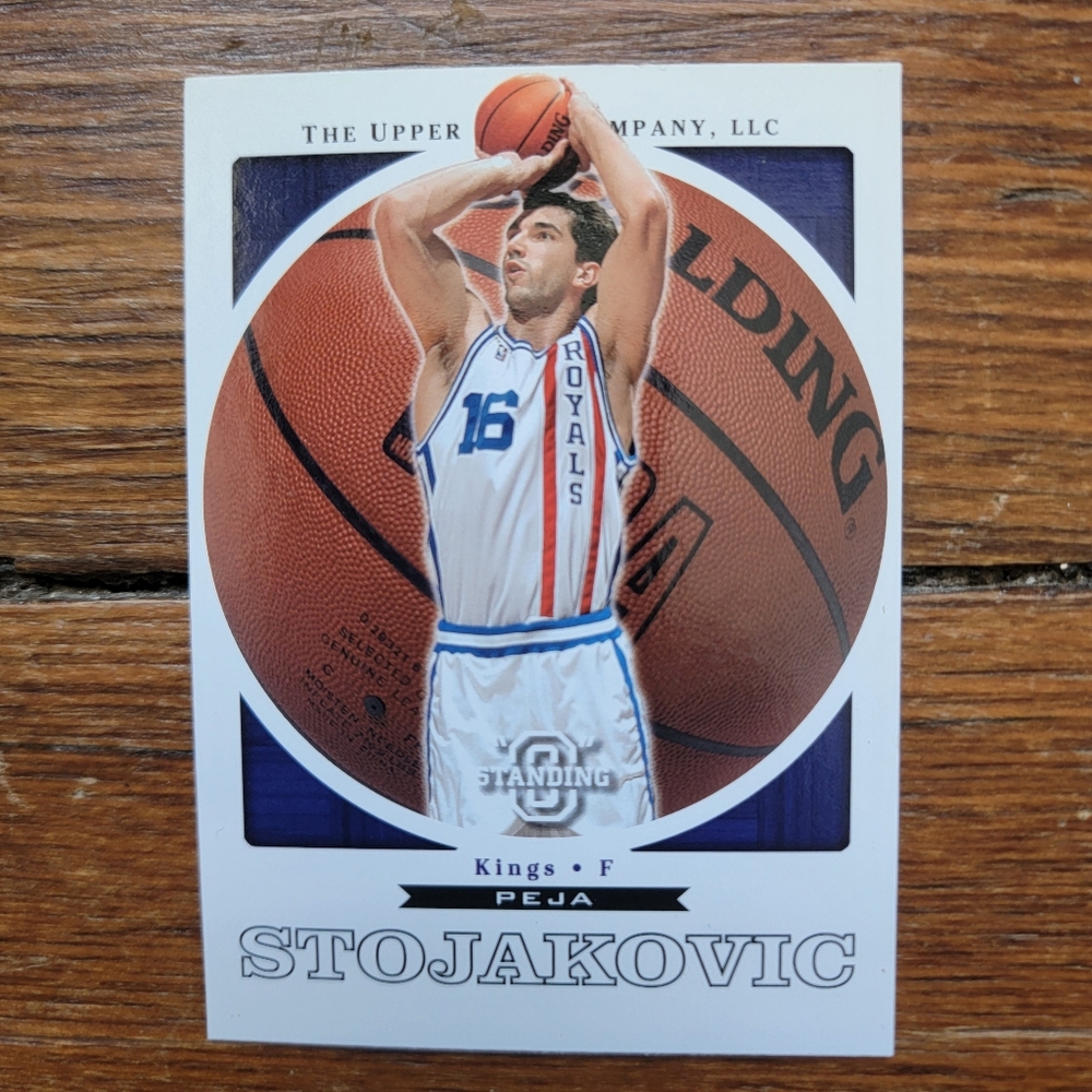 NBA Upper Deck Peja Stojakovic Card - Blue and White